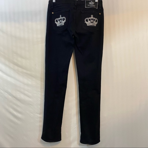 Victoria Beckham Rock & Republic Black Jeans Silver Crowns - Picture 5 of 11